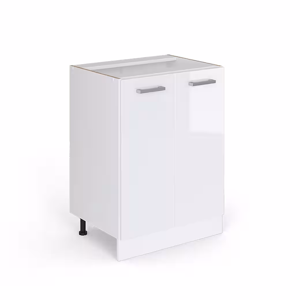 Vicco Unterschrank R-Line, Weiß Hochglanz/Weiß, 60 cm ohne Arbeitsplatte (1-St) – Bild 3