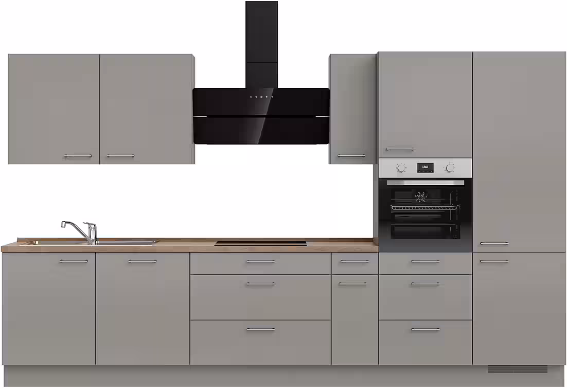 nobilia® Küchenzeile "MIAMI", NEU: individuell anpassbar mit gratis Profi-Beratung, vormontiert, Breite 360 cm, Ausrichtung wählbar, wahlw. mit E-Geräten – Bild 2