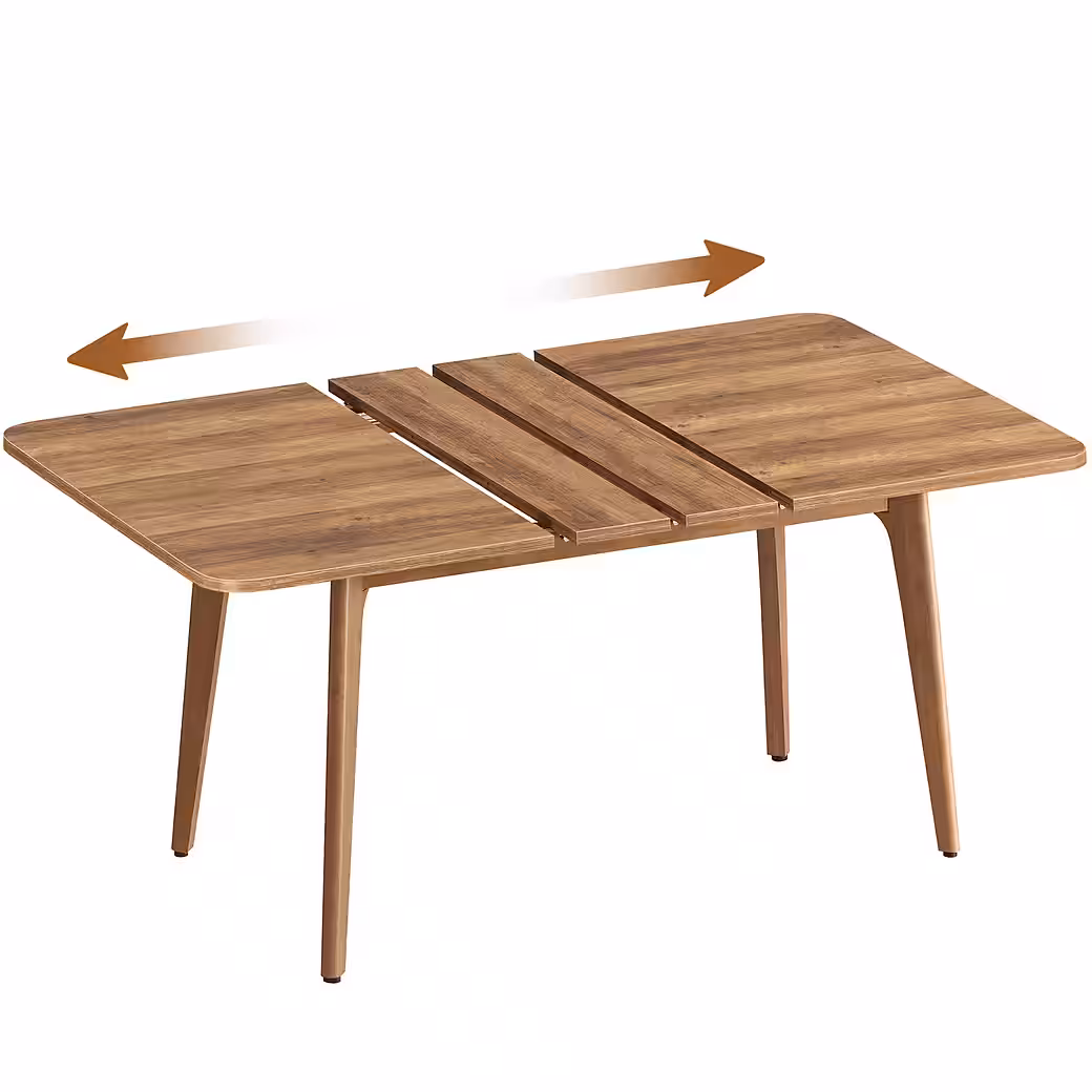 VASAGLE Esstisch Ausziehbarer Ess- und Küchentisch, mit erweiterbarer Tischplatte, 120 kg belastbar, schlichtes Design – Bild 2