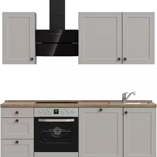 nobilia® Küchenzeile "Cascada II", NEU: individuell anpassbar mit gratis Profi-Beratung, vormontiert, Breite 210 cm, Ausrichtung wählbar, wahlw. mit E-Geräten – Bild 3