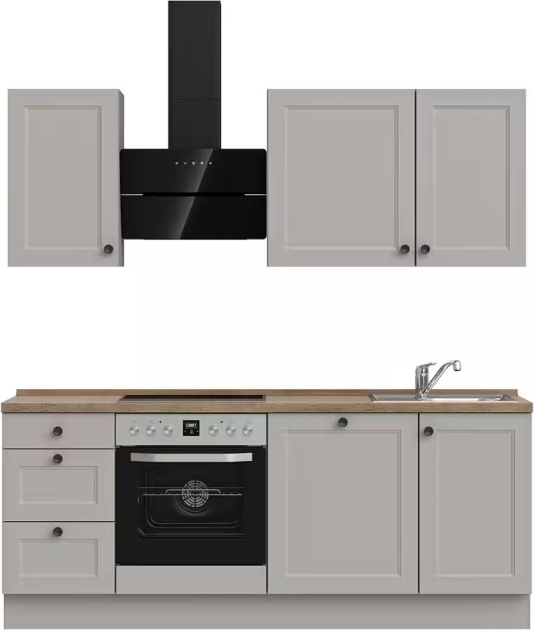 nobilia® Küchenzeile "Cascada II", NEU: individuell anpassbar mit gratis Profi-Beratung, vormontiert, Breite 210 cm, Ausrichtung wählbar, wahlw. mit E-Geräten