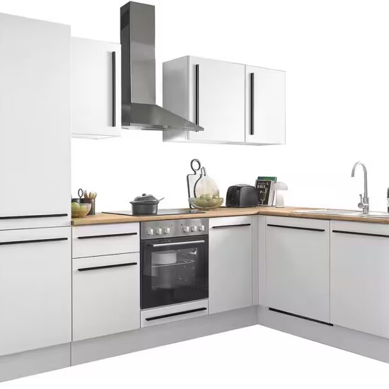 BASIC by Balculina Winkelküche Denver, Küche BxHxT 280/115 x 211 x 60, Breite 280 cm, wahlweise mit E-Geräten und Induktion – Bild 1