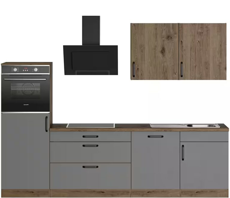 wiho Küchen Küchenzeile Elba, wahlweise mit Hanseatic E-Geräten, Breite 280 cm