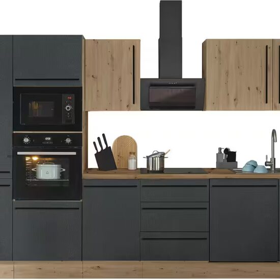 KOCHSTATION Küchenzeile Florida, Breite 340 cm, wahlweise mit E-Geräten,Softclose für Türen/Schubkästen – Bild 3