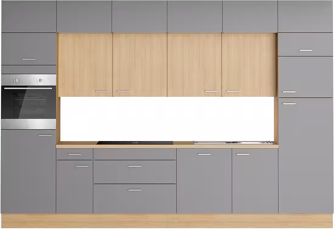 KOCHSTATION Küchenzeile KS-Lucy wahlweise mit Induktionskochfeld mit integriertem Dunstabzug, Breite 360 cm, Soft-Close, inkl. Zubehör, wahlweise mit E-Geräten – Bild 2
