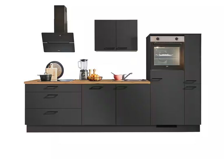 pino Küchenzeile Stockholm, individuell anpassbar, gratis Küchenplanung mit Profis, (Breite 280cm), vormontiert, wahlw. mit E-Geräten, Preis inkl. Lieferung