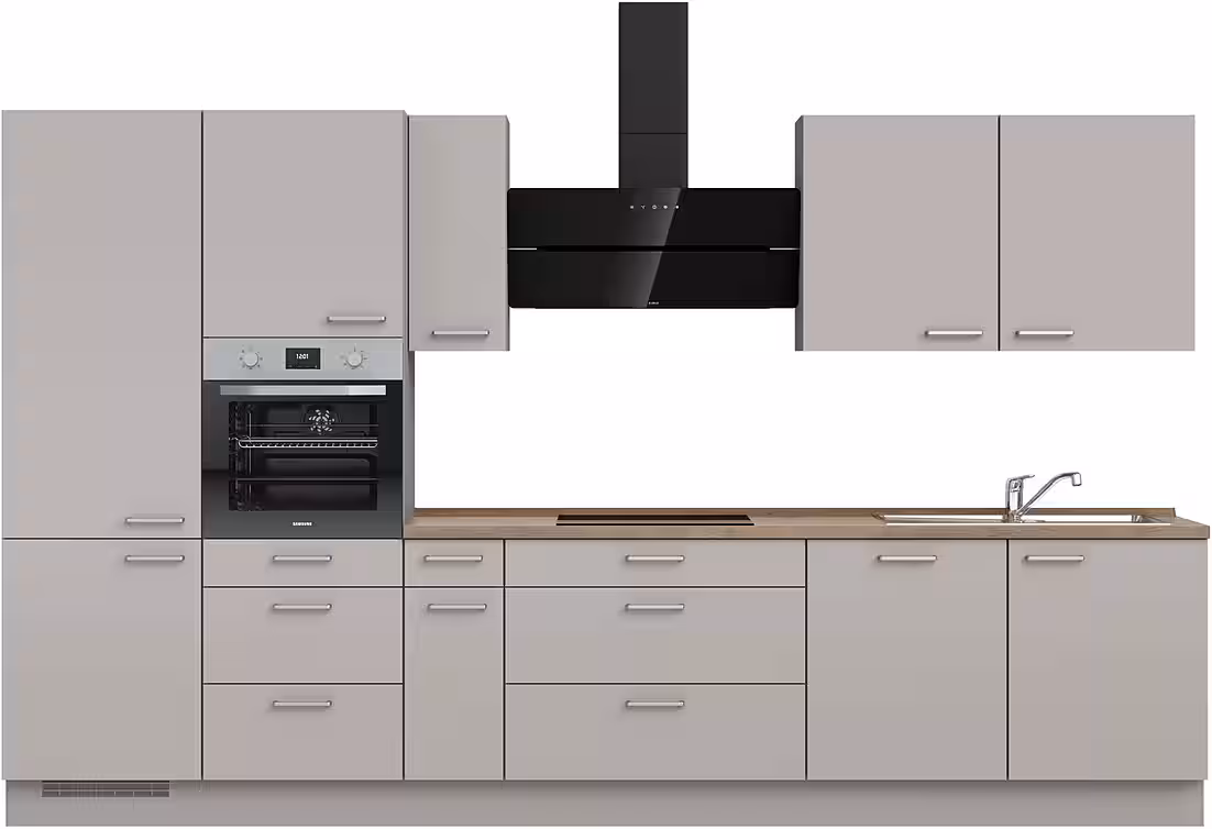 nobilia® Küchenzeile "MIAMI", NEU: individuell anpassbar mit gratis Profi-Beratung, vormontiert, Breite 300 cm, Ausrichtung wählbar, wahlw. mit E-Geräten – Bild 2