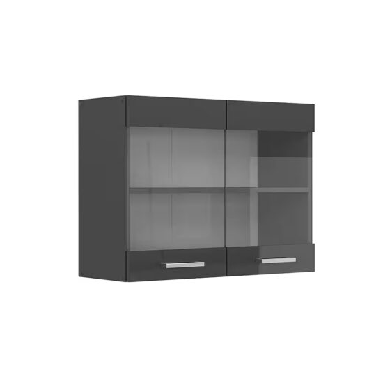 Vicco Glashängeschrank R-Line, Goldkraft Eiche/Anthrazit, 80 cm (1-St) – Bild 3