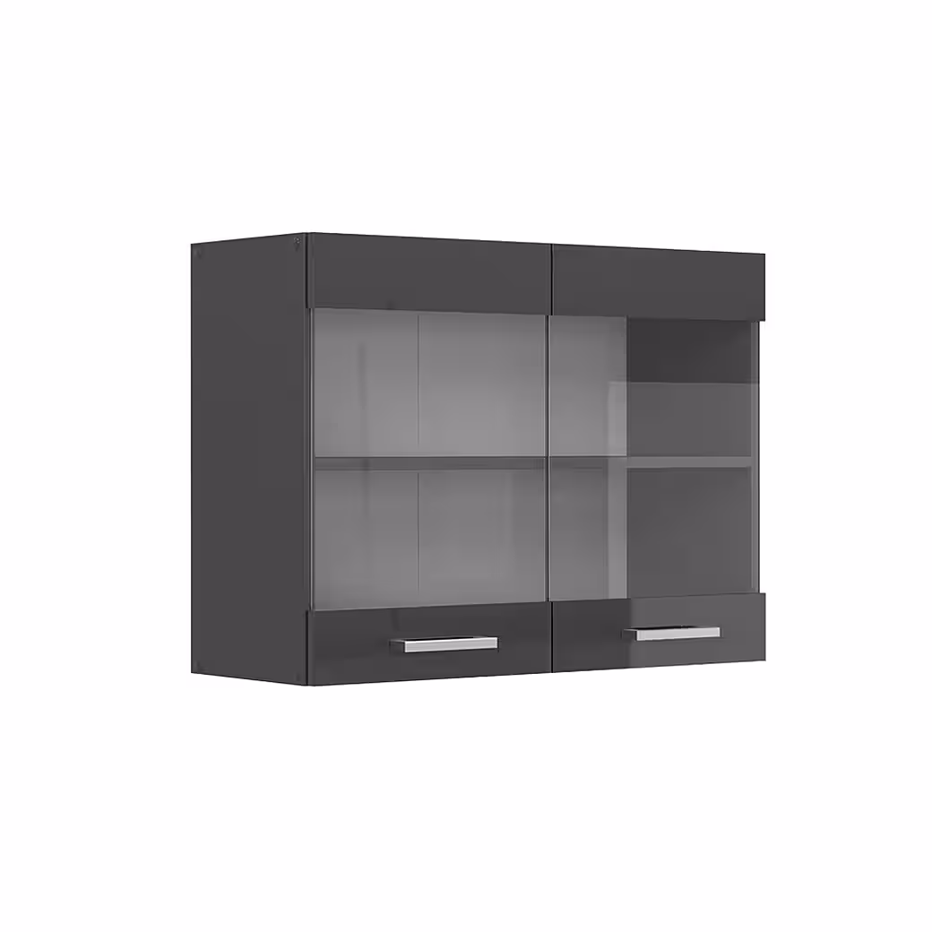 Vicco Glashängeschrank R-Line, Goldkraft Eiche/Anthrazit, 80 cm (1-St) – Bild 3