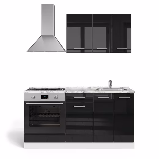 nobilia® Küchenzeile "Flash II", NEU: individuell anpassbar mit gratis Profi-Beratung, vormontiert, Breite 240 cm, Ausrichtung wählbar, wahlw. mit E-Geräten – Bild 2