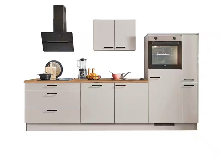 pino Küchenzeile Stockholm, individuell anpassbar, gratis Küchenplanung mit Profis, (Breite 280cm), vormontiert, wahlw. mit E-Geräten, Preis inkl. Lieferung