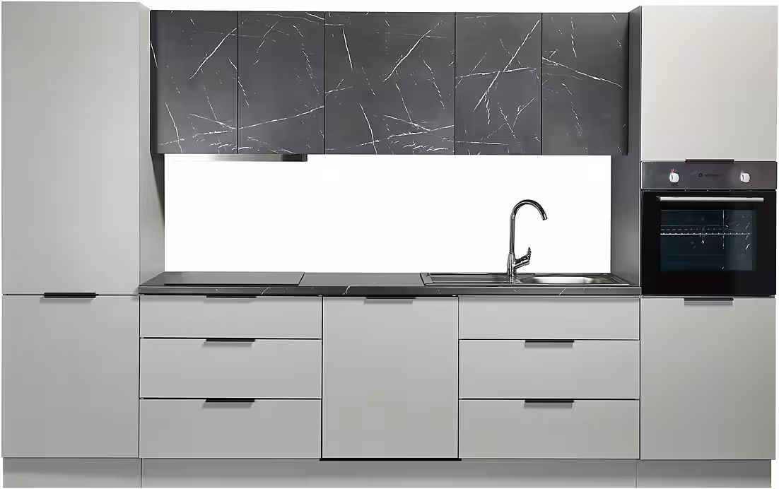 BASIC by Balculina Küchenzeile Esperanza B/H/T 340x215x60 cm, Breite 340 cm, wahlweise mit E-Geräten und Induktion – Bild 2