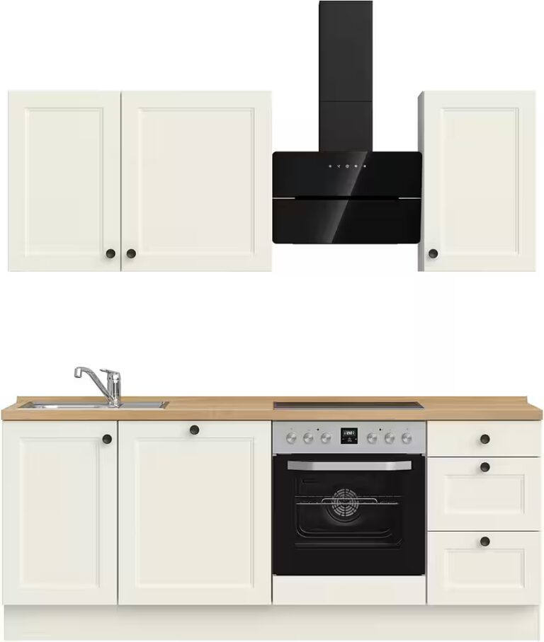 nobilia® Küchenzeile "Cascada II", NEU: individuell anpassbar mit gratis Profi-Beratung, vormontiert, Breite 210 cm, Ausrichtung wählbar, wahlw. mit E-Geräten
