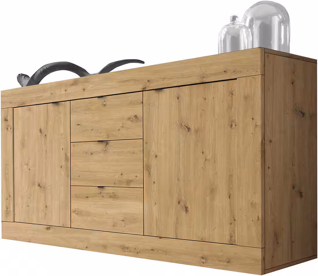 Home affaire Sideboard Basic, Breite 160 cm, 2 Türen 3 Schubkästen – Bild 2