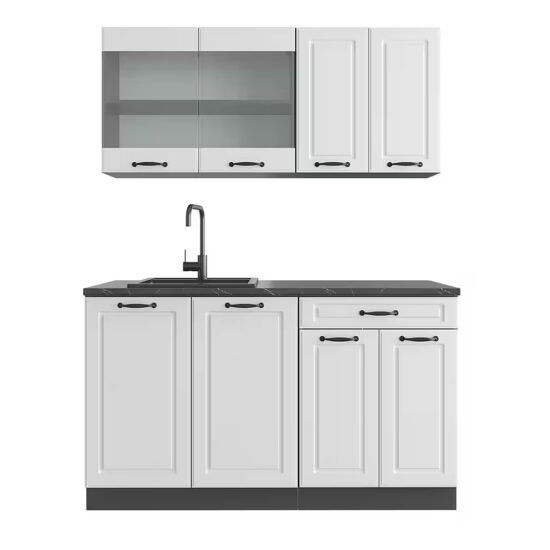 Vicco Küchenzeile R-Line, Goldkraft Eiche/Anthrazit, Ohne Arbeitsplatten – Bild 1