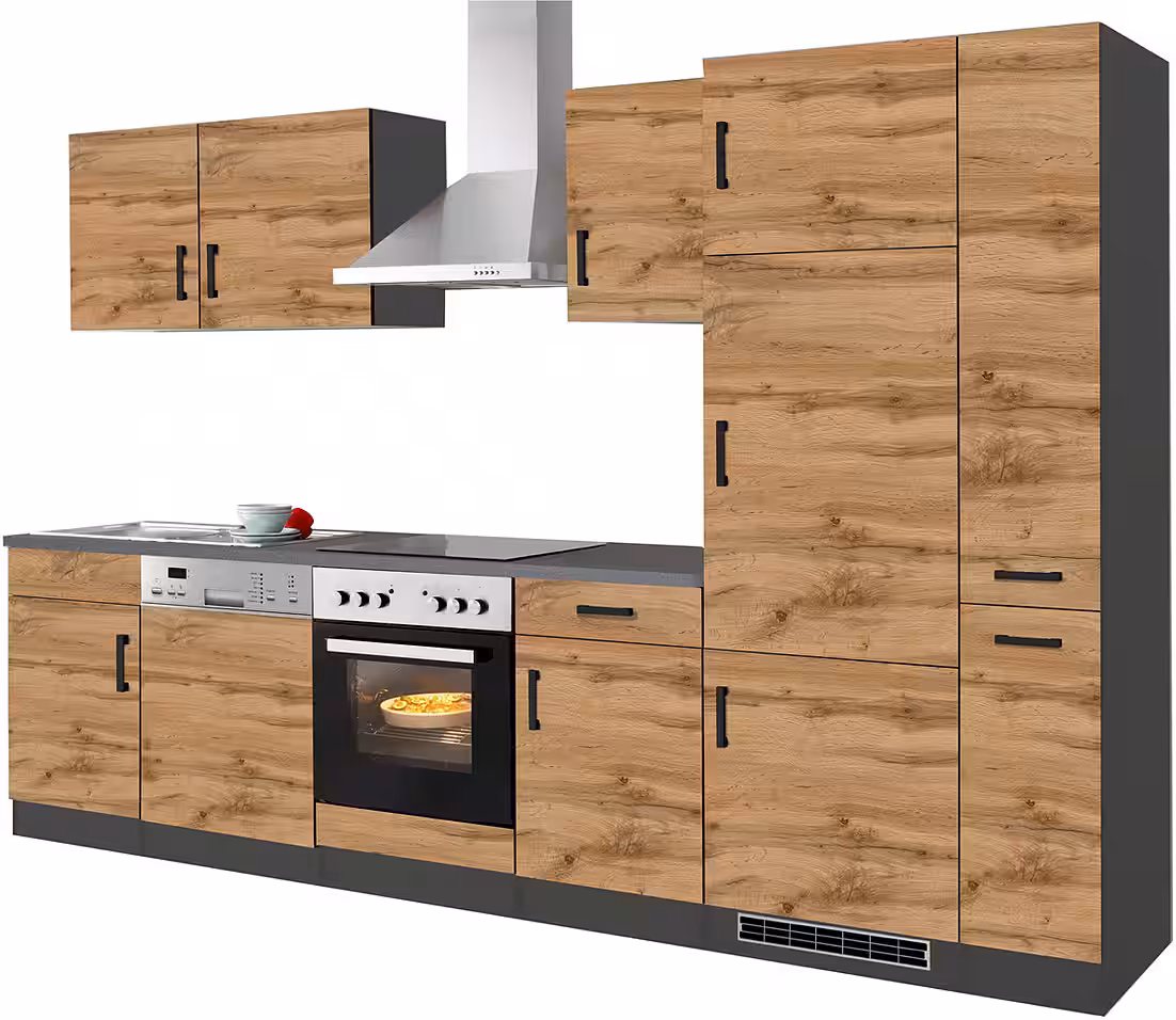 KOCHSTATION Küchenzeile KS-Toronto, Breite 280 cm, mit E-Geräten – Bild 3