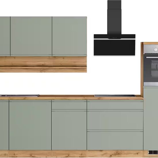 KOCHSTATION Küchenzeile KS-Virginia,neu in verbesserter Ausführung, Breite 300 cm, Soft-Close, wahlweise mit E-Geräten – Bild 10