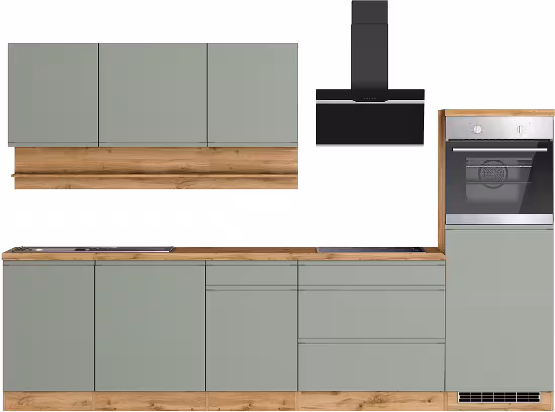 KOCHSTATION Küchenzeile KS-Virginia,neu in verbesserter Ausführung, Breite 300 cm, Soft-Close, wahlweise mit E-Geräten – Bild 10
