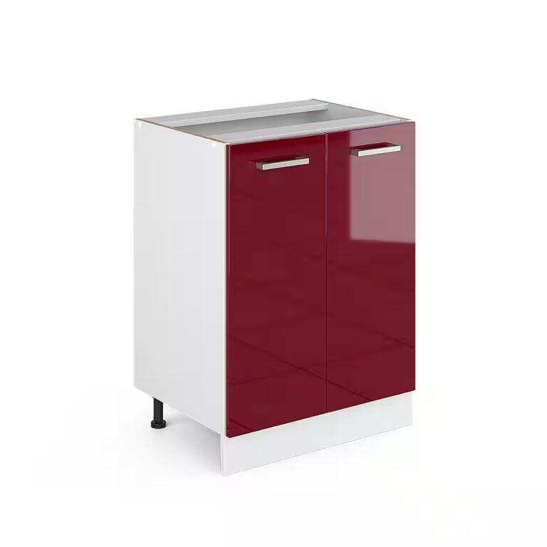 Vicco Unterschrank R-Line, Weiß Hochglanz/Weiß, 60 cm ohne Arbeitsplatte (1-St)