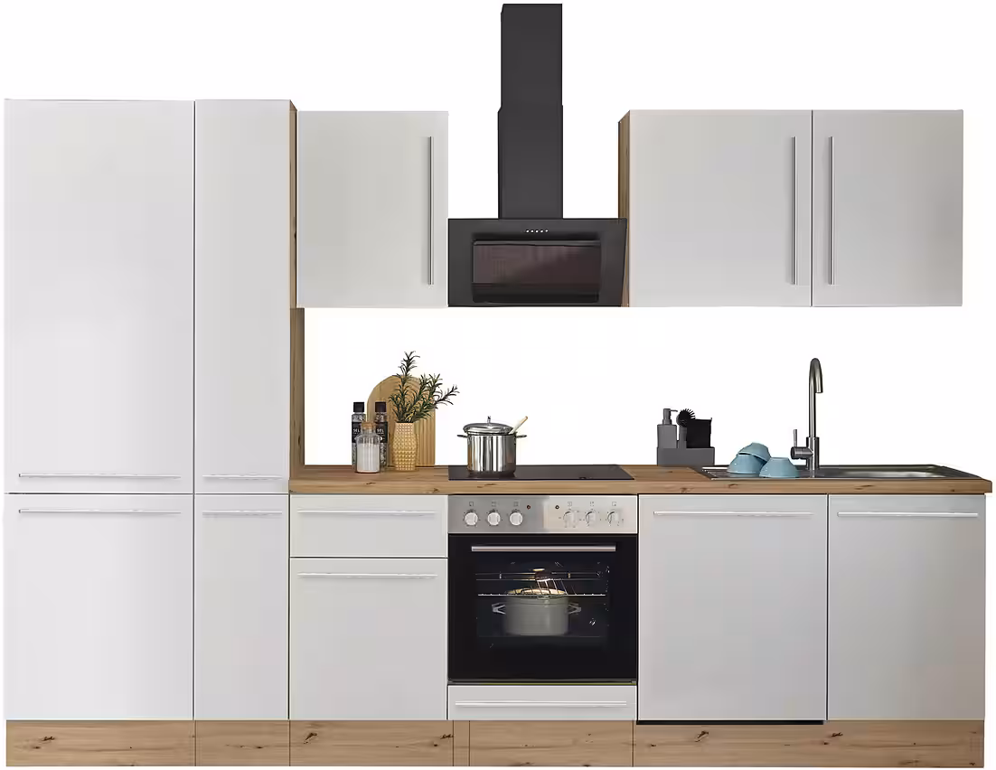 KOCHSTATION Küchenzeile Florida, Breite 310 cm, wahlweise mit E-Geräten,Softclose für Türen/Schubkästen – Image 9