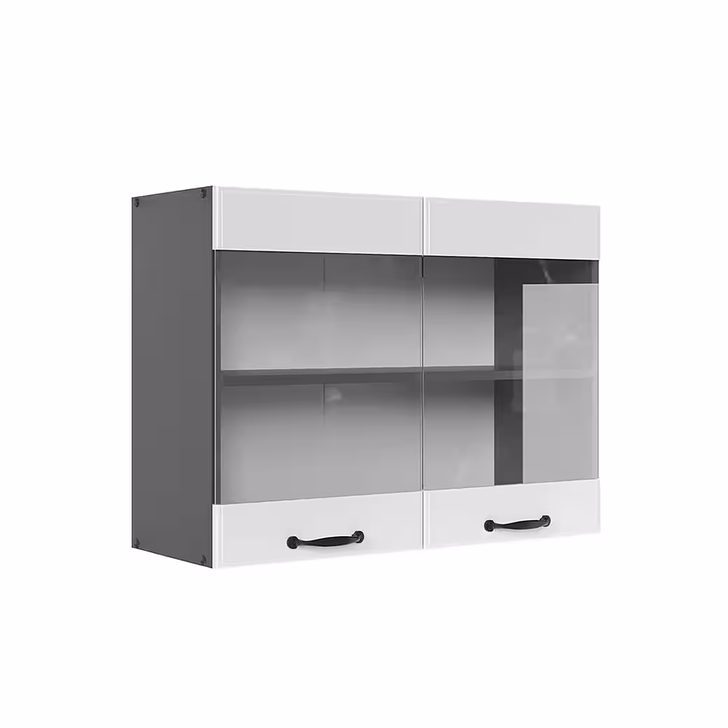 Vicco Glashängeschrank R-Line, Goldkraft Eiche/Anthrazit, 80 cm (1-St) – Bild 2