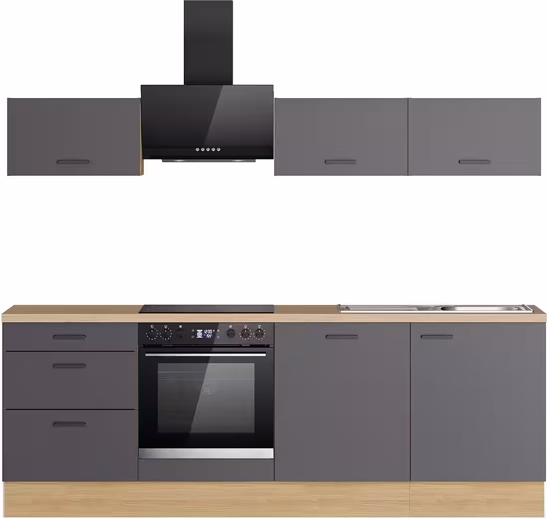 KOCHSTATION Küchenzeile KS-Sion Breite 240 cm, schnelle Montage OPTIsnap, wahlw. m.HANSEATIC-E-Geräten u.Stand Alone – Bild 3