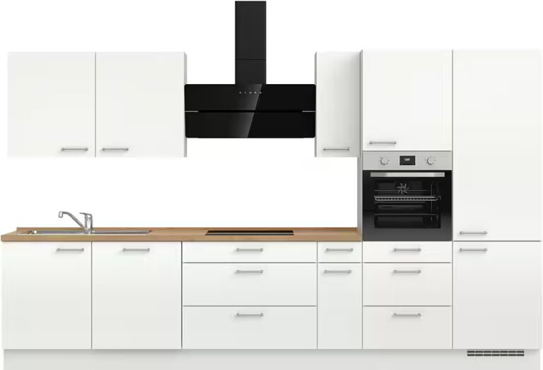nobilia® Küchenzeile "Laser II", NEU: individuell anpassbar mit gratis Profi-Beratung, vormontiert, 360 cm breit, optional mit verschiedenen E‑Geräte-Sets