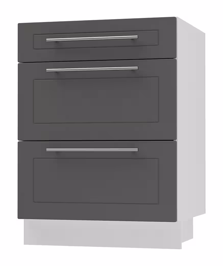 Feldmann-Wohnen Auszugsunterschrank Kvantum (Schubladen mit Teilauszug, Selbsteinzug und Soft-Close-Funktion, 1-St., Fronten mit dekorativen Fräsungen und leicht abgerundeten Ecken) 90x50x82cm eiche artisan - mint (Q-D3M/90) – Bild 3