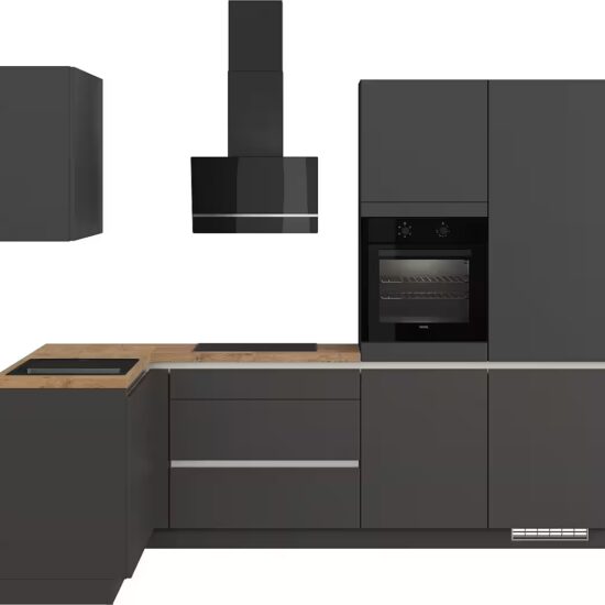 IMPULS KÜCHEN Winkelküche "Dublin", Anti Fingerprint Oberfläche, Schubkästen mit Soft-Close, vormontiert, wahlweise mit E-Geräten, mit Vollauszug, Breite 460 cm – Bild 11