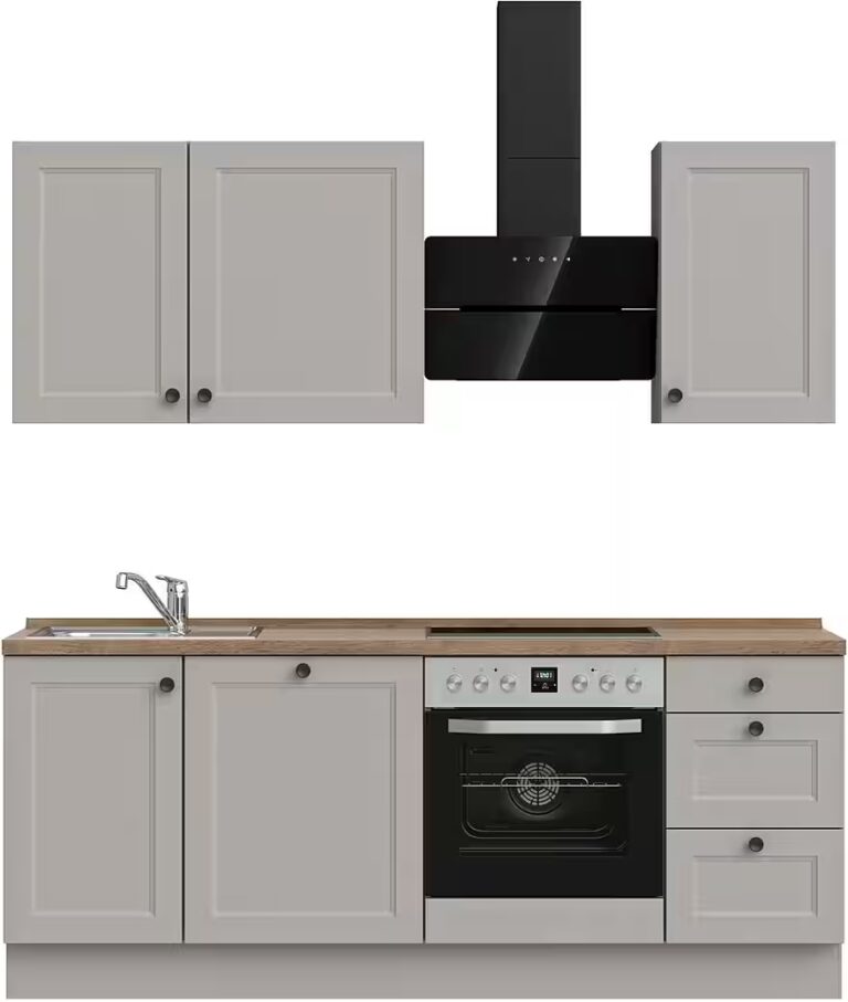 nobilia® Küchenzeile "Cascada II", NEU: individuell anpassbar mit gratis Profi-Beratung, vormontiert, Breite 210 cm, Ausrichtung wählbar, wahlw. mit E-Geräten