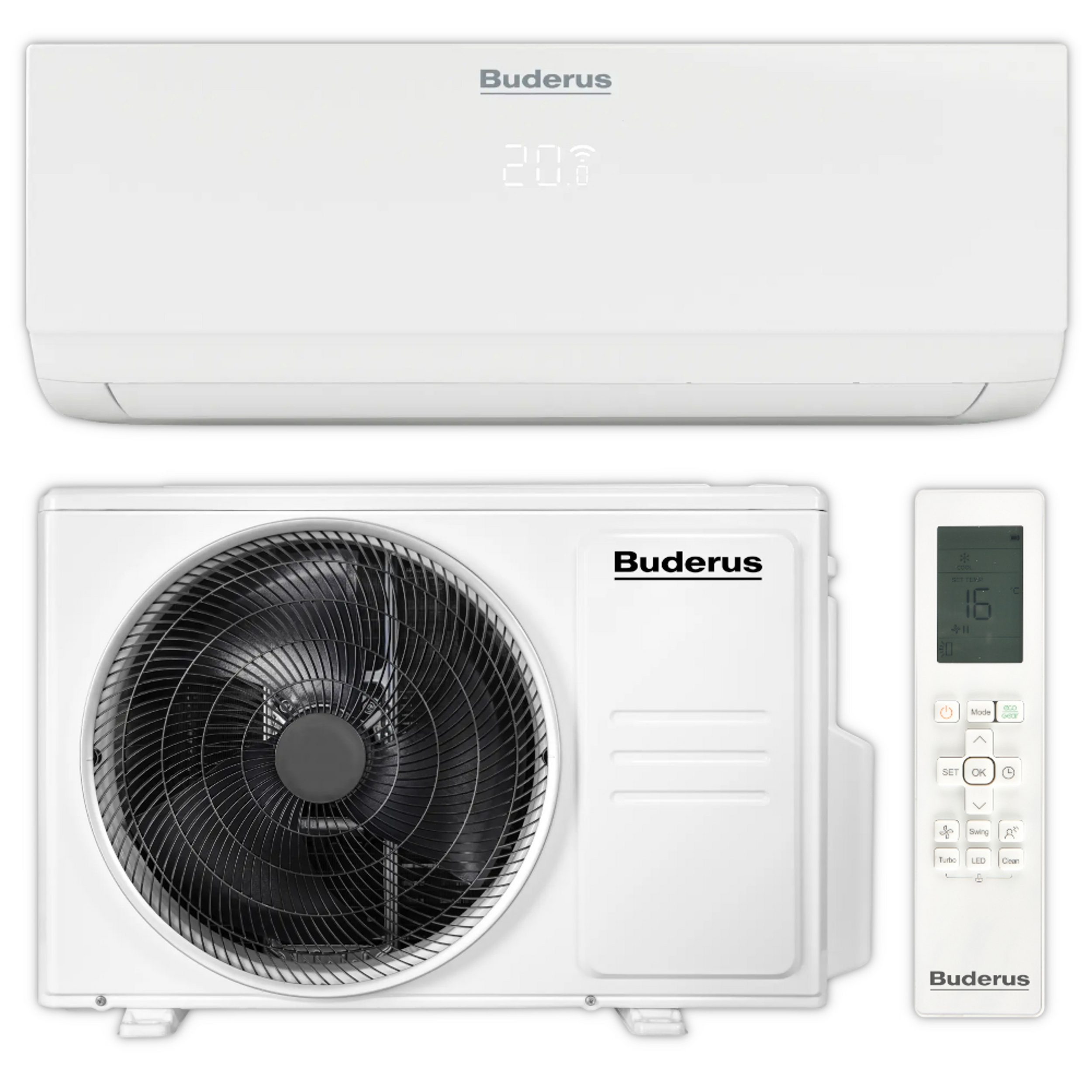 Buderus Logacool AC166i.3-Set 2,6 W – Split-Klimaanlage 2,6 kW für Räume bis 30 m² – Bild 1