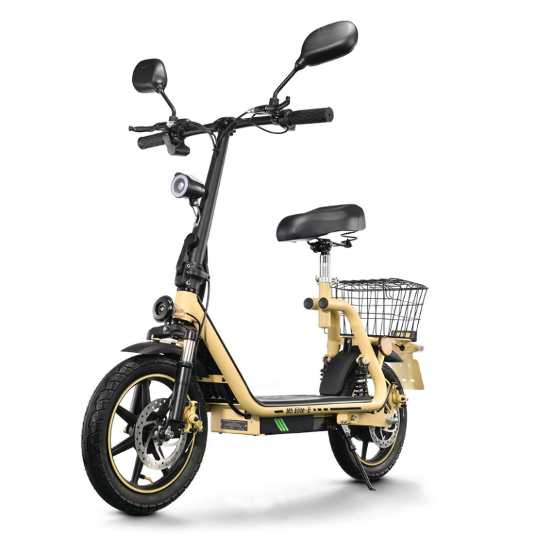 E-Motorroller Elite-E EEC zertifizierter Elektroroller mit Sitz und hinterem Korb