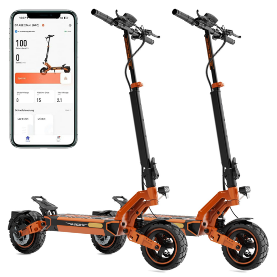 E-Scooter D7 Pro Ultra mit Straßenzulassung NFC Blinker App bis 120km Reichweite