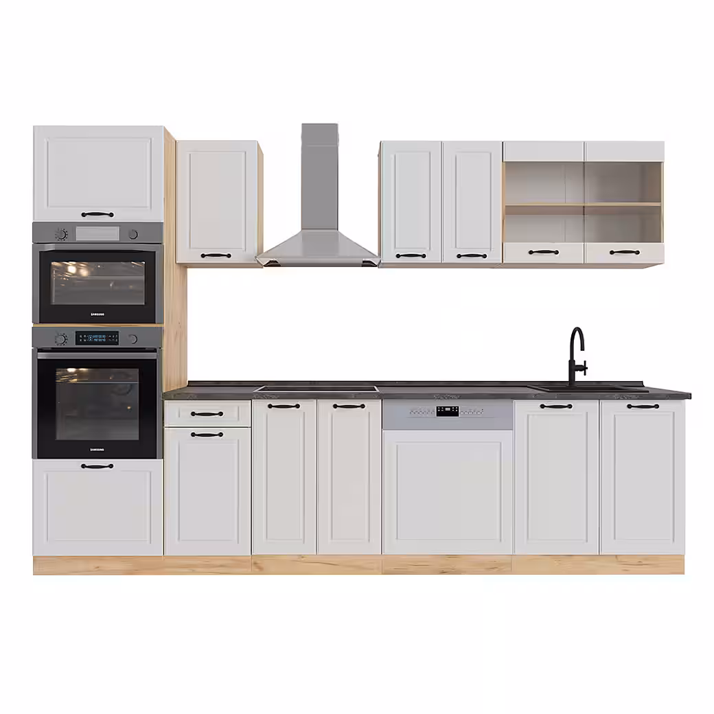 Vicco Küchenzeile R-Line, Anthrazit Hochglanz/Goldkraft Eiche, Ohne Arbeitsplatten – Bild 5