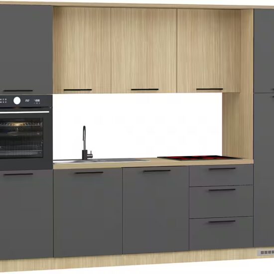 KOCHSTATION Küchenzeile KS-Luna, Einbauküche, Zeilenküche, Küchenblock, Breite 300 cm, wahlweise mit Hanseatic-E-Geräten, APL 35mm stark – Bild 4