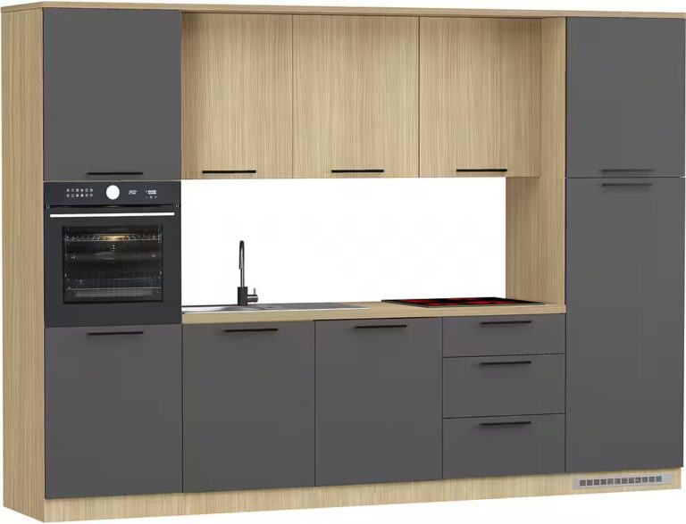 KOCHSTATION Küchenzeile KS-Luna, Einbauküche, Zeilenküche, Küchenblock, Breite 300 cm, wahlweise mit Hanseatic-E-Geräten, APL 35mm stark
