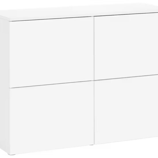 borchardt Möbel Kommode Rova, Sideboard mit 4 Türen, Praktische Push-to-open-Funktion, verstellbare Böden, Breite 93 cm – Bild 4