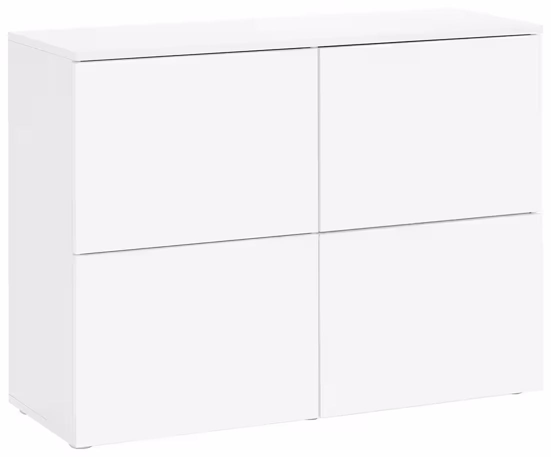borchardt Möbel Kommode Rova, Sideboard mit 4 Türen, Praktische Push-to-open-Funktion, verstellbare Böden, Breite 93 cm – Bild 4
