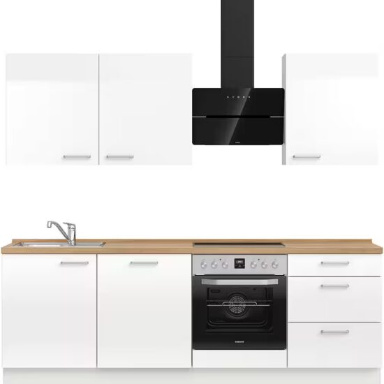 nobilia® Küchenzeile "Flash II", NEU: individuell anpassbar mit gratis Profi-Beratung, vormontiert, Breite 240 cm, Ausrichtung wählbar, wahlw. mit E-Geräten – Bild 3