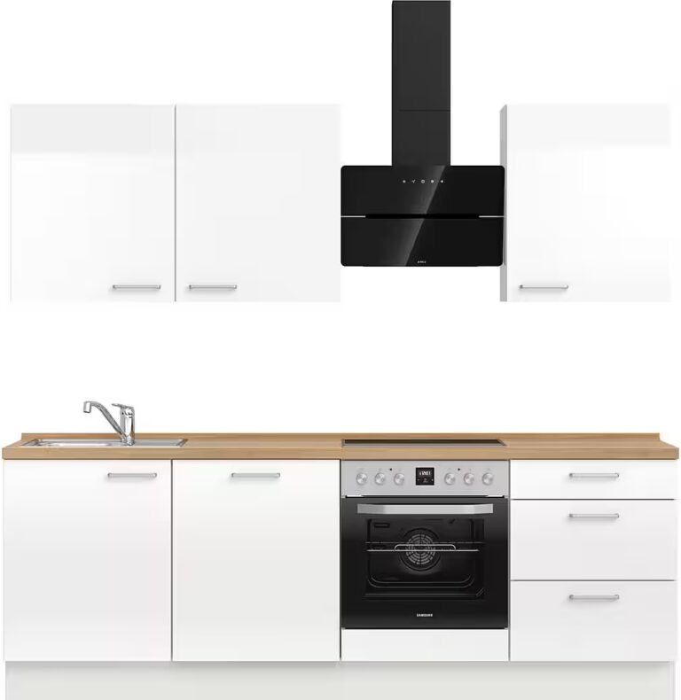 nobilia® Küchenzeile "Flash II", NEU: individuell anpassbar mit gratis Profi-Beratung, vormontiert, Breite 240 cm, Ausrichtung wählbar, wahlw. mit E-Geräten
