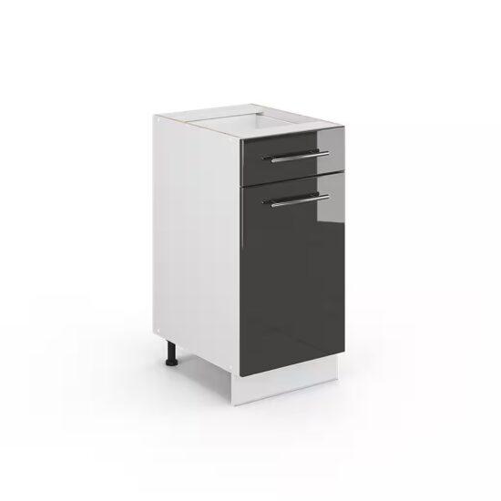 Vicco Unterschrank Fame-Line, Weiß Hochglanz/Weiß, 40 cm ohne Arbeitsplatte (1-St) – Bild 5