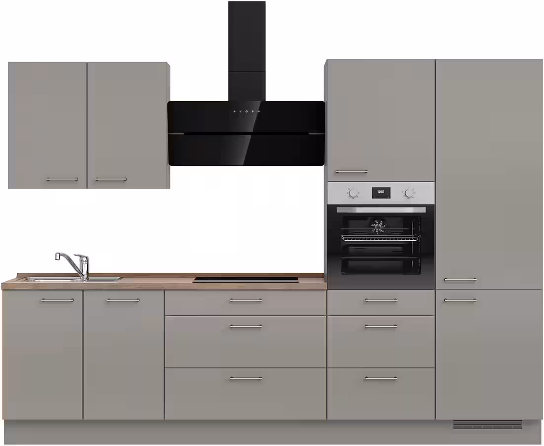 nobilia® Küchenzeile "Laser II", NEU: individuell anpassbar mit gratis Profi-Beratung, vormontiert, 360 cm breit, optional mit verschiedenen E‑Geräte-Sets – Bild 3