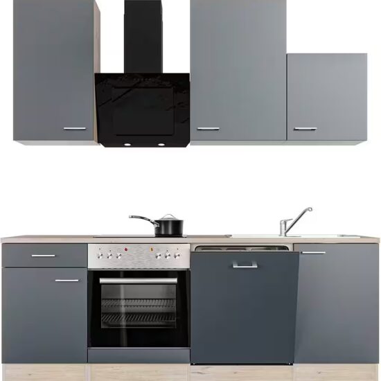 Flex-Well Küchenzeile Morena, mit E-Geräten, Breite 220 cm, in vielen Farbvarianten erhältlich – Bild 2
