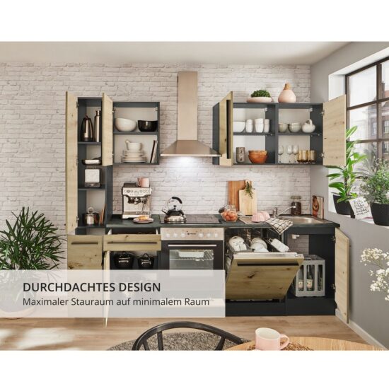 BASIC by Balculina Küchenzeile Jazz, Breite 250 cm, wahlweise mit E-Geräten – Bild 5