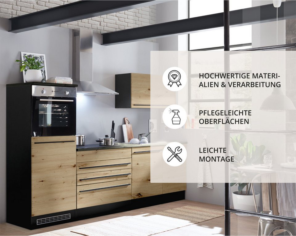 BASIC by Balculina Küchenzeile Jazz, Breite 260 cm, wahlweise mit E-Geräten – Bild 6
