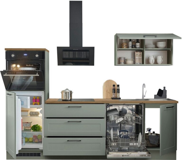 BASIC by Balculina Küchenzeile Marsi, Breite 260 cm, wahlweise mit E-Geräten, mit Soft-Close-Funktion