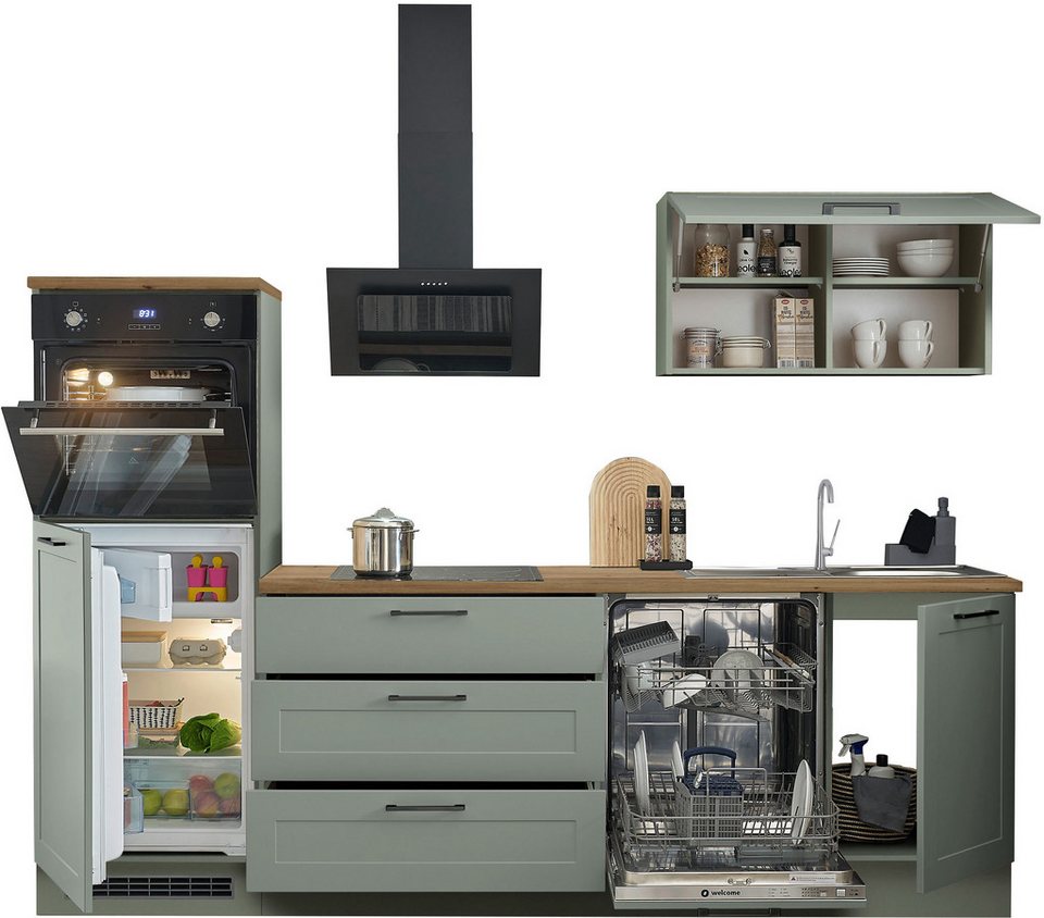 BASIC by Balculina Küchenzeile Marsi, Breite 260 cm, wahlweise mit E-Geräten, mit Soft-Close-Funktion – Bild 4