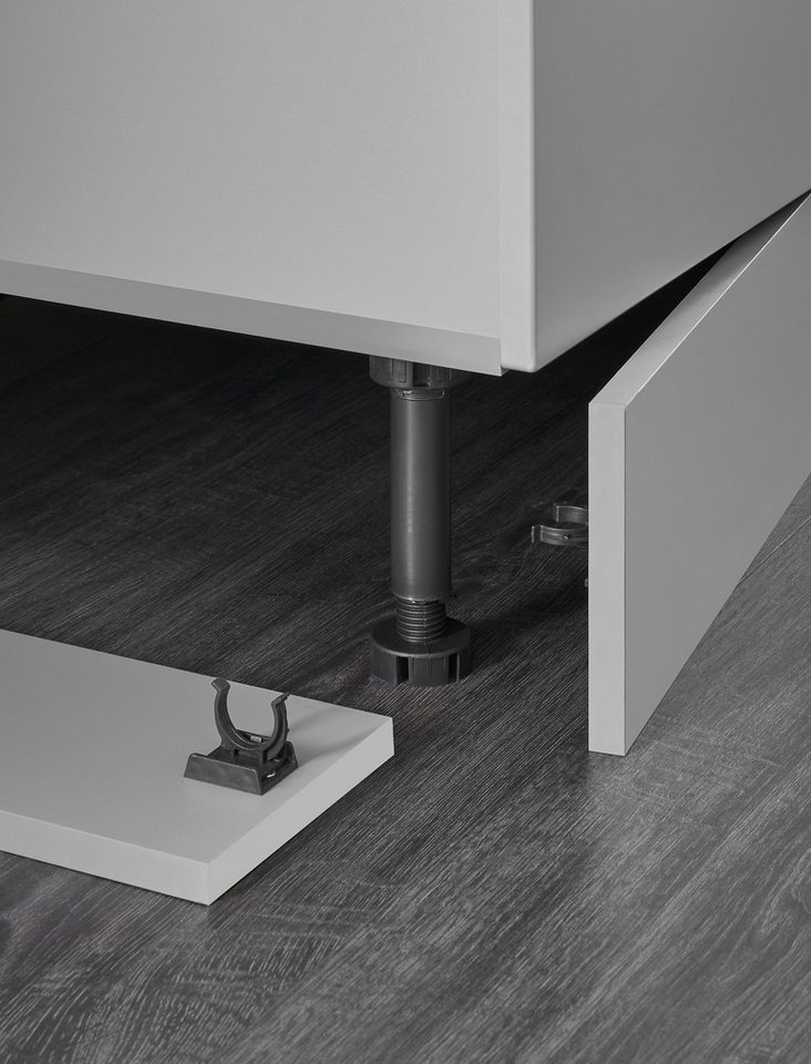 BASIC by Balculina Winkelküche Denver, Küche BxHxT 250/115 x 211 x 60, Breite 250 cm, wahlweise mit E-Geräten und Induktion