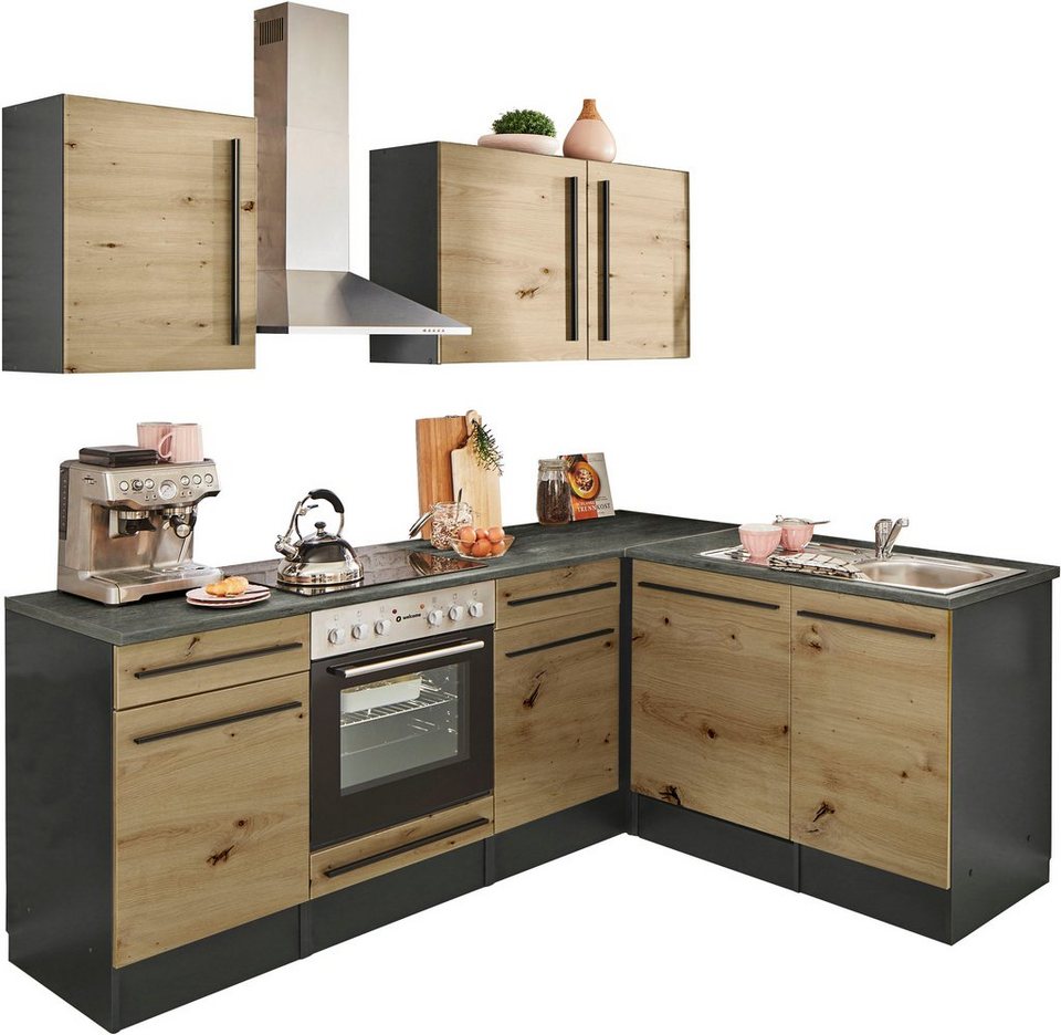 BASIC by Balculina Winkelküche Jazz, Stellbreite 220x175 cm, wahlweise mit E-Geräten – Bild 1