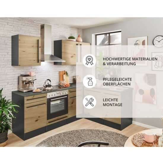 BASIC by Balculina Winkelküche Jazz, Stellbreite 220x175 cm, wahlweise mit E-Geräten – Bild 4